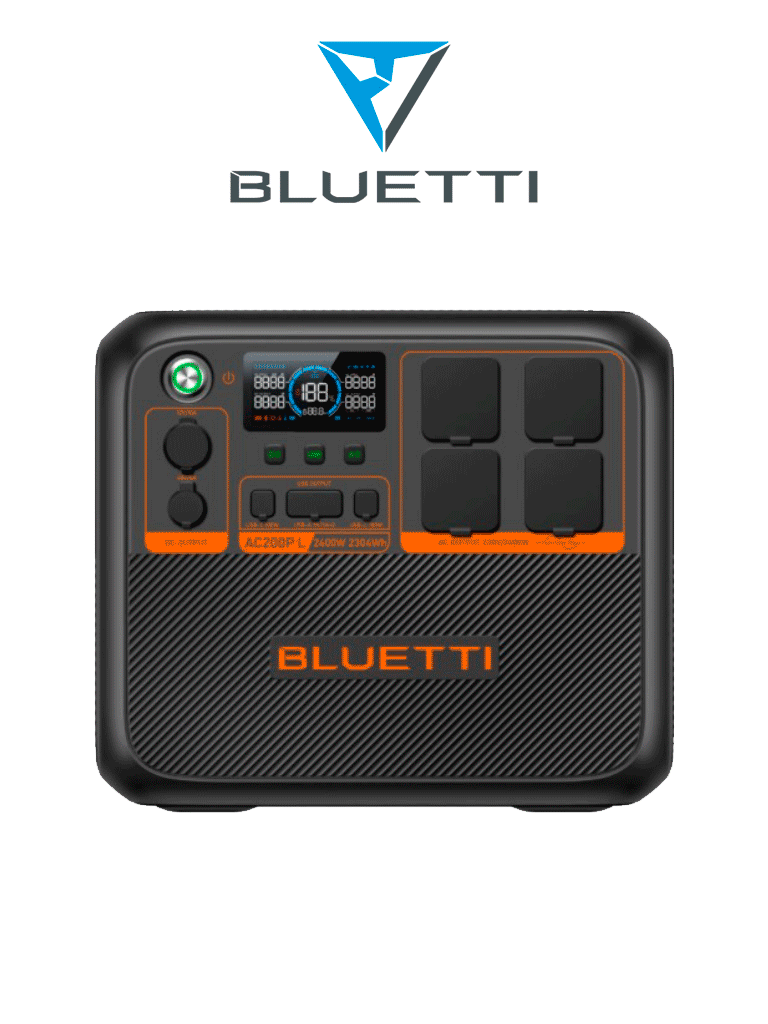 BLUETTI AC200PL - Estación de energía portátil / 2400 W - 2304 Wh / Tecnología LiFePo4 / 3500 ciclos / modo Power Lifting / Carga mediante panel solar