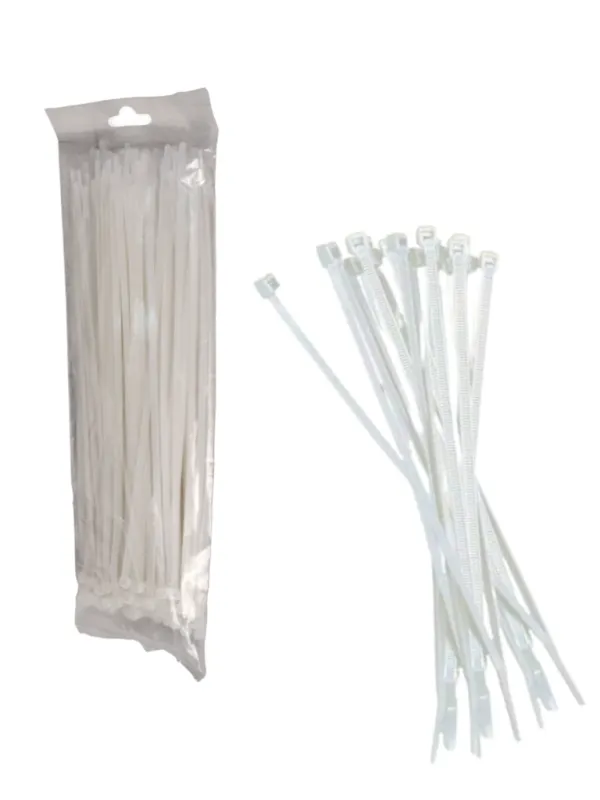 SAXXON CN36X150 - Cincho sujetacable / 3.6  mm X 150  mm / Blanco / Bolsa con 100 piezas / Nylon