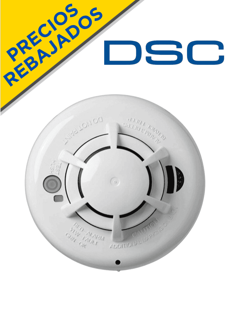 DSC PG9936 - Detector de humo y calor inalámbrico con tecnología Power G compatible con NEO, PRO, Qolsys e IoTga