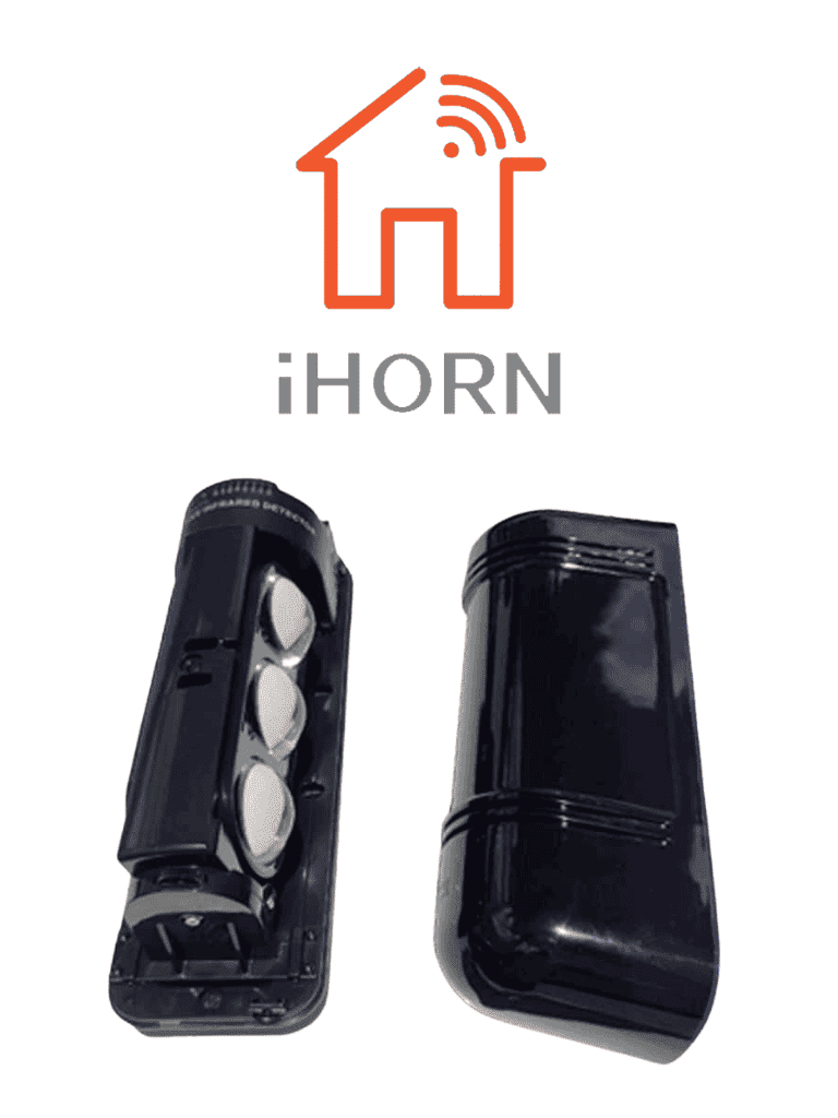 IHORN ABE100-  Detector por triple haz de luz (fotocelda) / Distancia hasta 100  Mts / Velocidad de respuesta 50mS / 12 VDC compatible con paneles IHORN / RISCO / DSC / BOSCH.