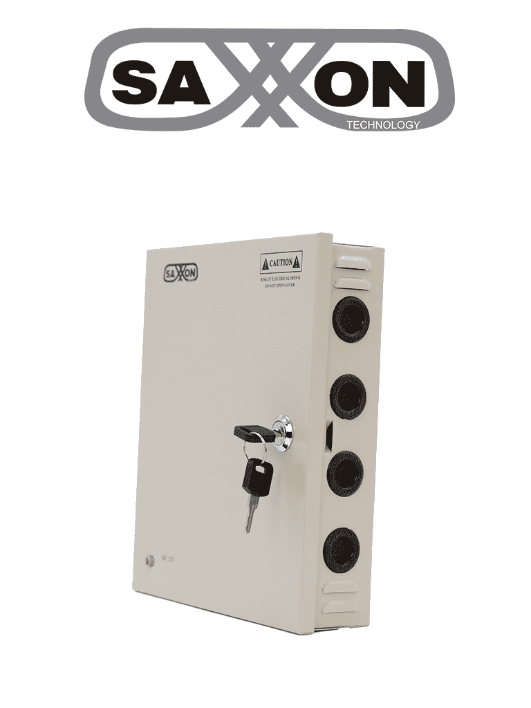SAXXON SX10A9CH - Fuente de Poder Profesional 12 VCD / 10 Amperes / 9 Canales / 1.1 Amperes por Canal / Protección contra Sobrecargas / Led Indicador de Funcionamiento