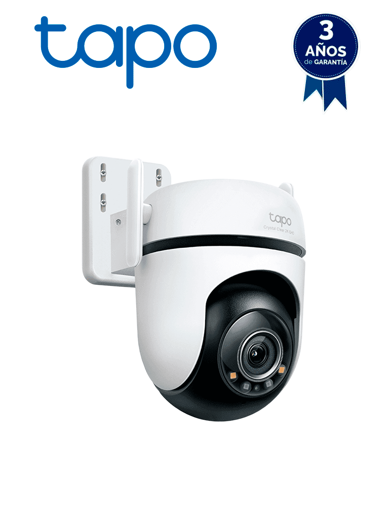 TP-LINK - Tapo C520WS - Cámara Wi-Fi, PT 360º de seguridad para exteriores, 4MP (2560 x 1440 px), audio bidireccional, Detección de movimiento,  Detección de personas, de mascotas, y vehículos, Detección de cruce de línea, Compatible con Alexa y Google