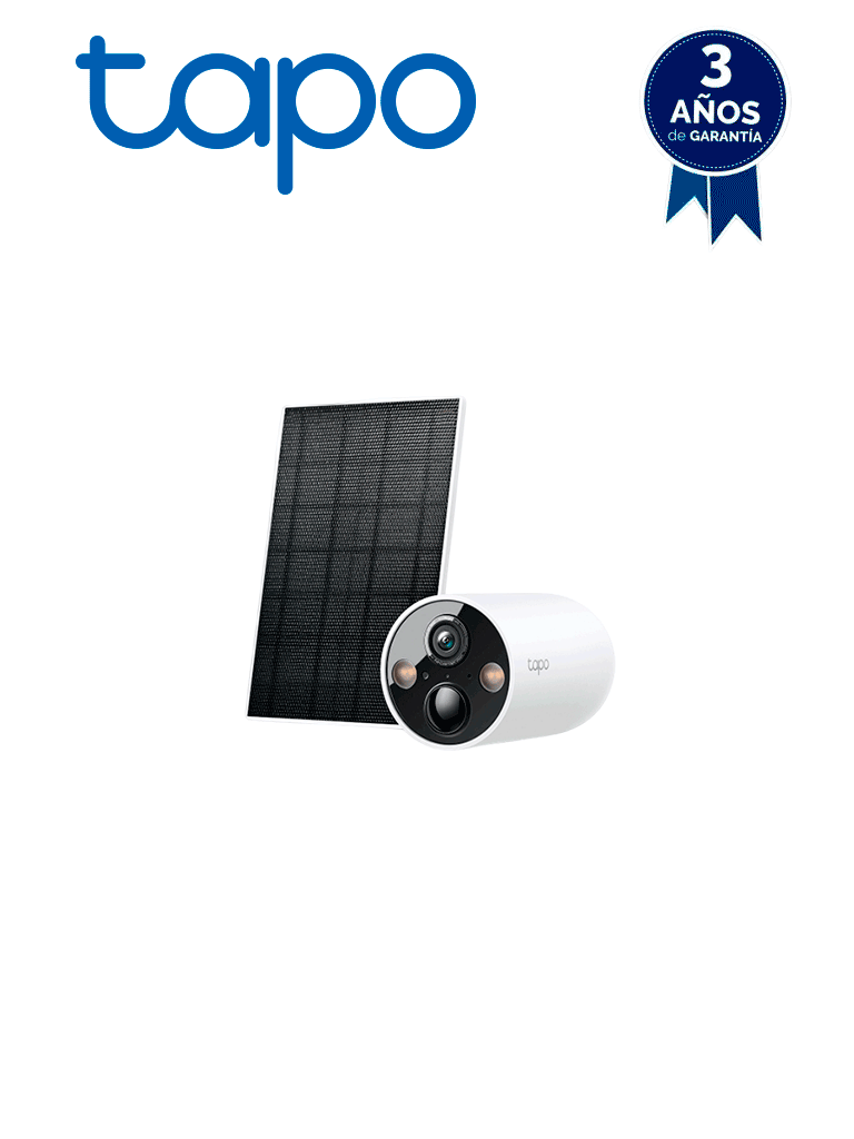Tapo C425 KIT  Cámara de Vigilancia Wi-Fi Solar con Vista 2K QHD y Detección IA Avanzada gratuita,  Grabación de Vídeo 2K QHD, Alimentación Ininterrumpida. IP66.