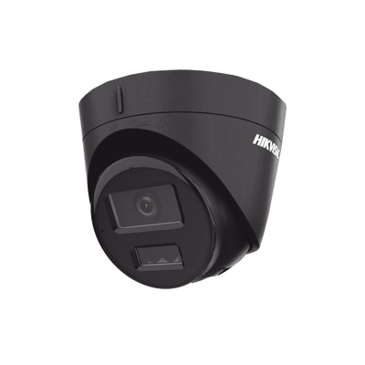 [Dual Light] Turret IP 4 Megapixel / Color Negro / Lente 2.8 mm / 30 mts IR + 30 mts Luz Blanca / Micrófono Integrado / ACUSENSE Lite / Exterior IP67 / H.265 / PoE / ONVIF / Micro SD