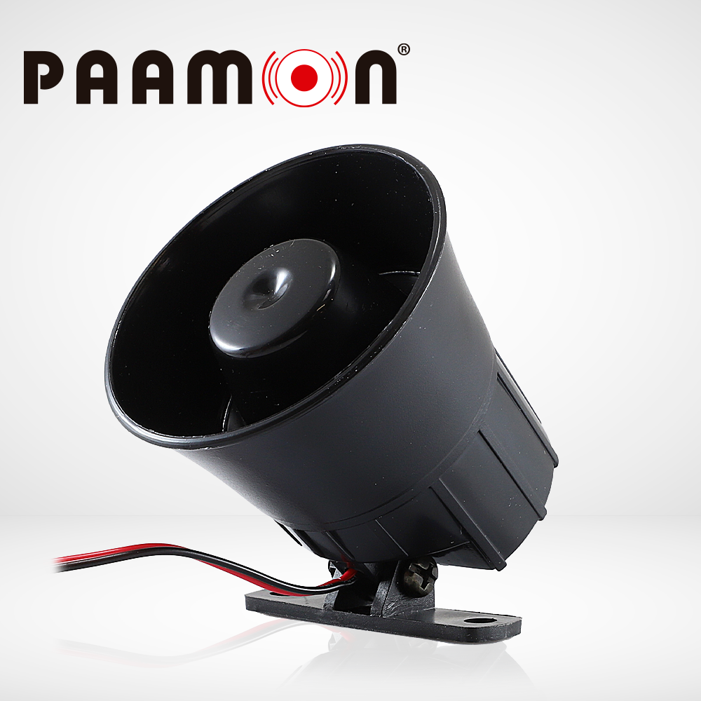 MINI SIRENA PAAMON 15 WATTS PM-SRE108, 1 TONO, USO PARA INTERIOR Y EXTERIOR, MATERIAL PLASTICO ABS, NIVEL DE SONIDO 110DB, VOLTAJE DE OPERACION DE 9-15VDC, COMPATIBLE CON CUALQUIER SISTEMA DE ALARMA.