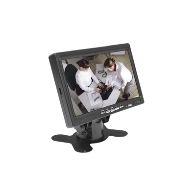 Monitor 7 TFT-LCD ideal para colocar en vehículos o DVR/NVR. Entradas de video HDMI, VGA y RCA (CVBS)