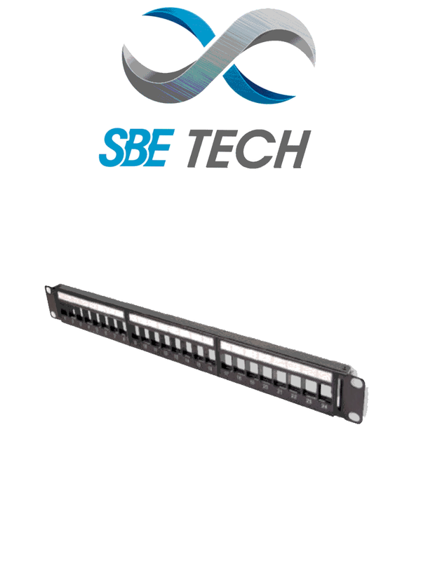 SBE TECH SBE-PMOD24 Panel de Parcheo / 24 Puertos /RJ-45 / Negro / Vacío