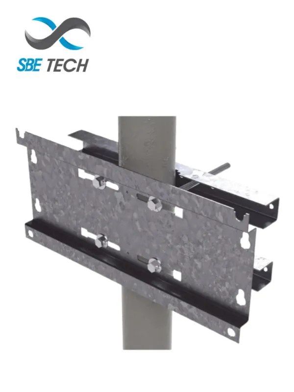 SBE TECH SBE-SOPFTRT - Herraje de Fijación / Montaje a Pared o Poste / Para Gabinete 9UR / Incluye Tornillo Largo 25 cm / Diseño Robusto para Instalaciones Exigentes