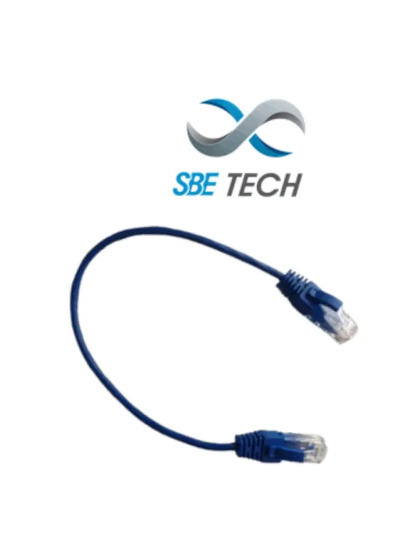 SBE TECH SBE-PCC60.3M-BL28 - Patch cord cat. 6 DIAMETRO REDUCIDO 28 AWG con bota inyectada color azul, 30 cm
