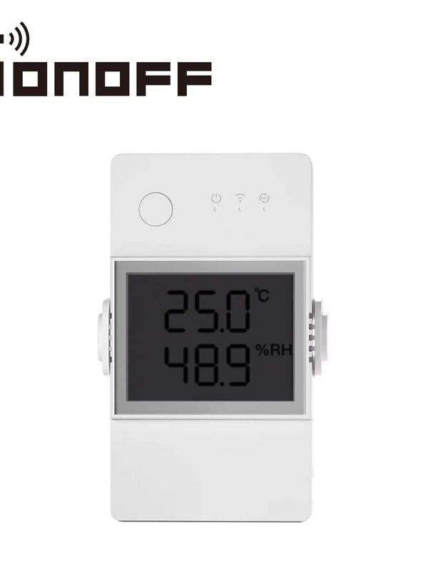 Interruptor Inteligente Con Monitoreo De Temperatura Y Humedad Sonoff Thr320d Con Display Conexion Wifi 2.4ghz Soporta Hasta 20a Compatible Con Asistentes Virtuales