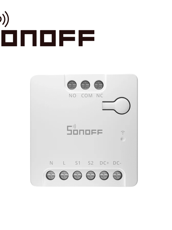 Interruptor Inteligente Matter  Salida Pulso Seco  Sonoff Mini-d / Compatible  Soluciones  De Cc De Baja  Potencia  Maximo  8w / Cortinas/ Motores Pequeños / Riego/ Salida De Relevador No Y Nc / Control De Acceso/ Compatible  Con  Google Home / Alexa / Apple Home / Home Assistant