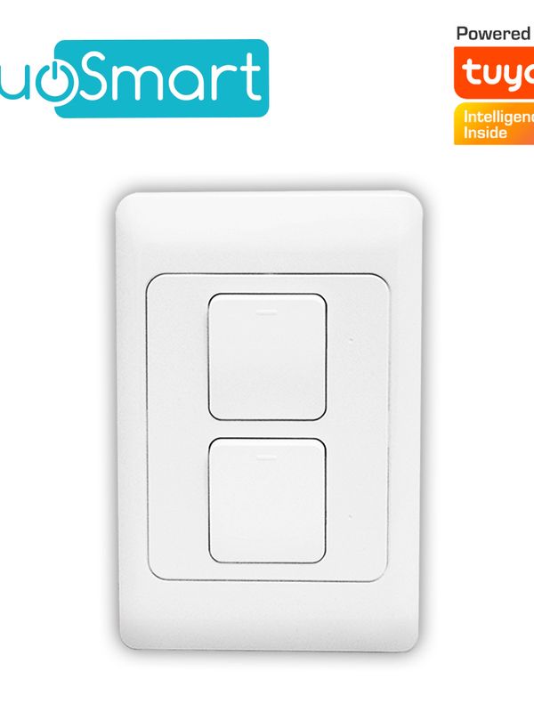 Switch Apagador Wifi 2.4 Ghz Duosmart A20  De 2 Unidades Compatible Con Alexa Y Google Home Con Temporizadores Compatible Con App Duosmart