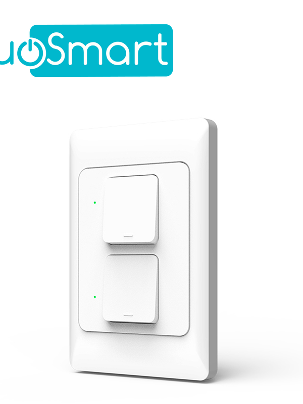 Switch Apagador Wifi 2.4 Ghz Duosmart A21 / 2 Botones-unidades / Compatible Con Alexa Y Google Home / Temporizadores / Escenas De Automatizacion / Cable Neutro Opcional