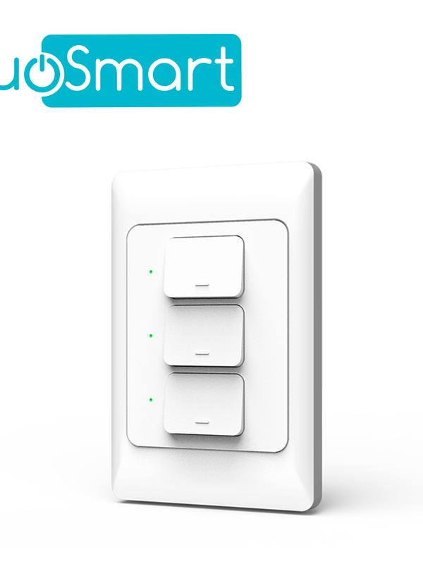 Switch Apagador Wifi 2.4 Ghz Duosmart A31 / 3 Botones-unidades / Compatible Con Alexa Y Google Home / Temporizadores / Escenas De Automatizacion / Cable Neutro Opcional