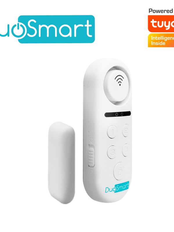 Sensor Magnetico Wifi 2.4 Ghz Duosmart C60 Con Sirena Incluida 2 Modos De Operacion 2 Sonidos De Notificacion Compatible Con Escenas En App Y En Asistentes Virtuales Alexa Y Google Home **no Acepta Dispositivos Adicionales**