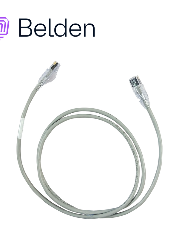 Patch Cord Diametro Reducido Utp Cat6a Belden Cad1108004 / Interior / Gris / 4 Pares / 28 Awg / Forro Pvc / Cmr / 4 Pies 1.2 Metros