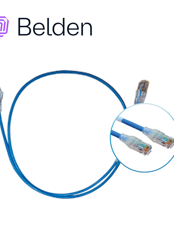 Patch Cord Utp Cat6 Belden C6d1106010 Forro Pvc Azul Cmr-riser 4 Pares Calibre Conductor 28 Awg Diametro Reducido Cobre Estañado Multifilar Uso Interior Partes Relacionadas:conectores Modulares Cat6 Patch Panel Cat6 Longitud 10 Pies 3 Metros