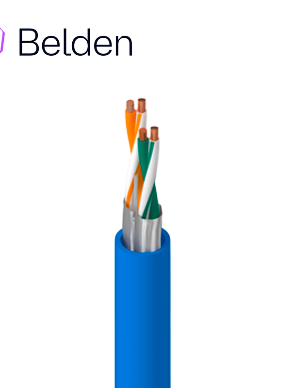 Cable Utp Cat5e Belden 7933a 0101000  / Entornos Hostiles / Azul / 4 Pares / 24 Awg / Forro Polietileno / Bobina / 1,000 Pies 305 Metros