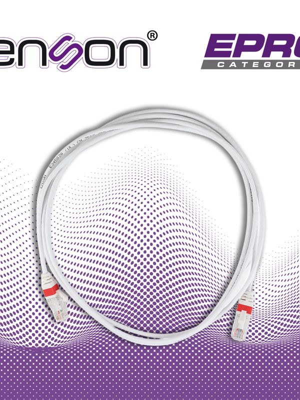 Patchcord Utp Cat6a Enson P6a021wh Forro Pvc Blanco 4 Pares Calibre Conductor 26 Awg Uso Interior Longitud 7 Pies 2.1 Metros