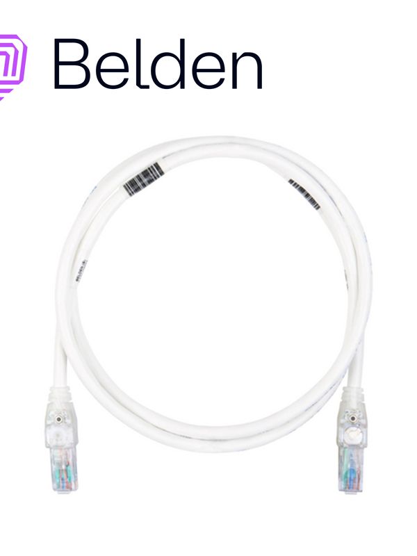 Patch Cord Traceable Utp Cat6a Belden Cat1106004/ Interior / Azul/ 4 Pares / 24 Awg / Forro Pvc / Cmr / 4 Pies 1.2 Metros