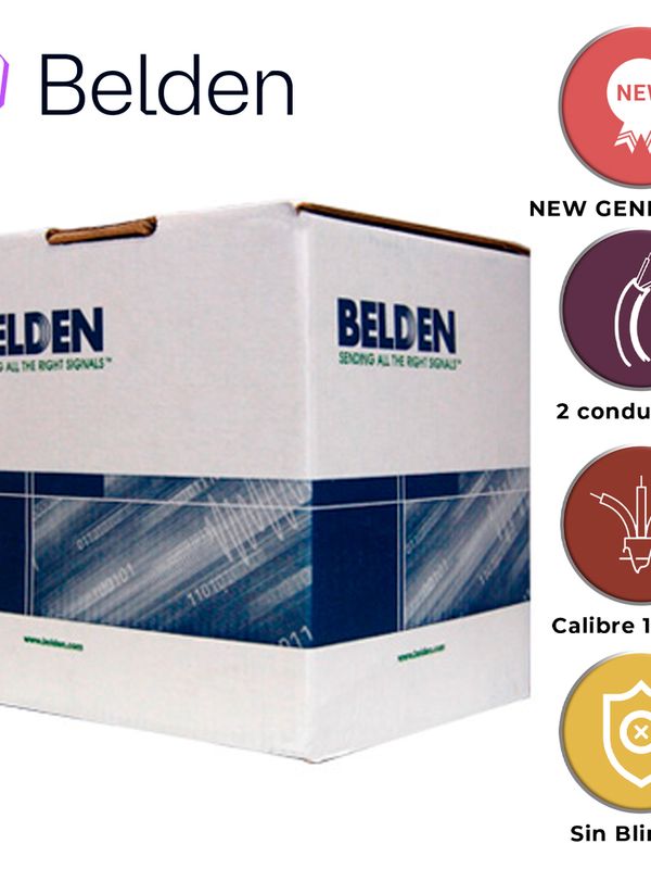Cable De Alarma Contra Incendios Belden 5320ul 002u1000 / Interior / Rojo / 2 Conductores / 18 Awg / Solido / Forro Pvc / Cmr - Fplr / En Caja / 1,000 Pies 305 Metros