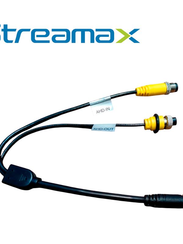 Cable De Comunicacion Streamax Mm12 / Conector M12-4 / Transmision De Video Y Audio De Camara Ip / Para Visualizacion En Display Retrovisor