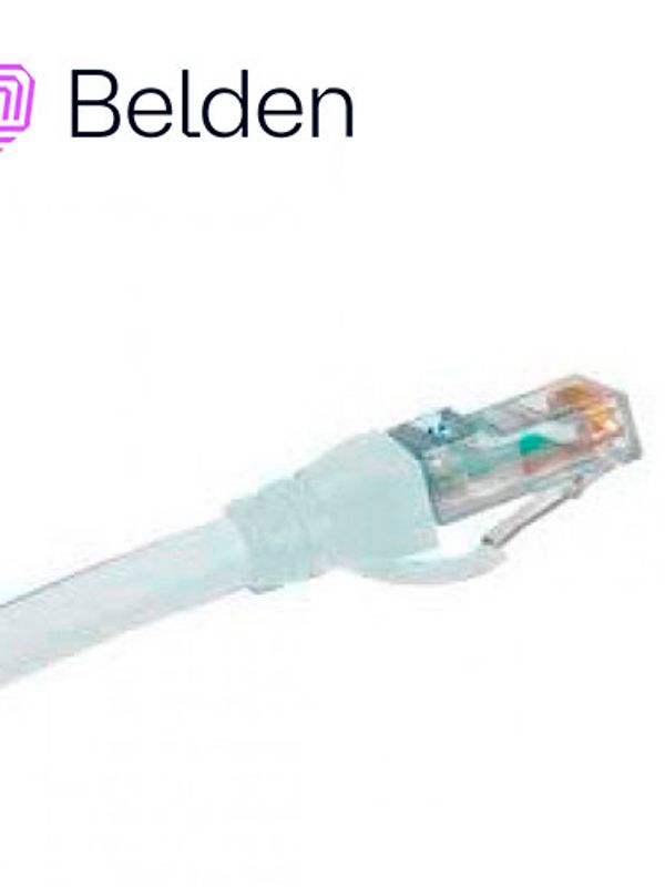 Patchcord Utp Cat5e Belden C501109010 Forro Pvc Blanco Cmr-riser 4 Pares Calibre Conductor 24 Awg 100% Cobre Uso Interior Partes Relacionadas:conectores Modulares Cat5e Patch Panel Cat5e Longitud 10 Pies 3 Metros