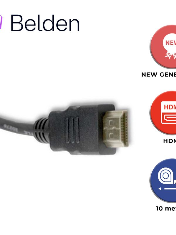 Cable Hdmi Belden Hde010mb / High Speed / 1080p 60hz / 4k 30hz / 10 Metros / Tipo A-a / Pieza