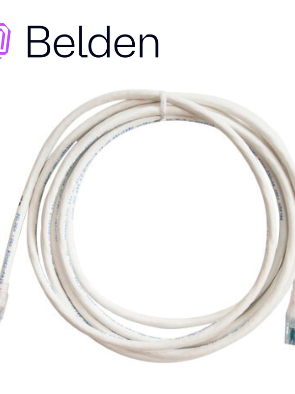 Patch Cord Diametro Reducido Utp Cat6a Beledn Cad1109002 / Interior / Blanco / 4 Pares / 28 Awg / Forro Pvc / Cmr / 2 Pies 0.6 Metros
