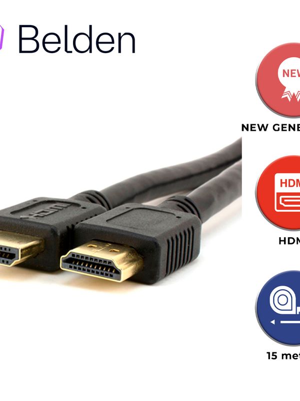 Cable Hdmi Belden Hde015mb / High Speed / 1080p 60hz / 4k 30hz / 15 Metros / Tipo A-a / Pieza