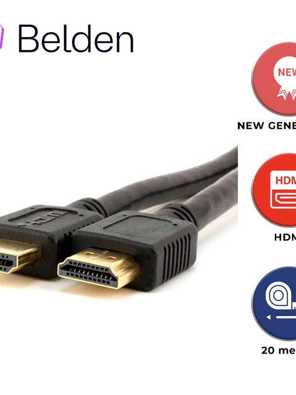 Cable Hdmi Belden Hde020mb / High Speed / 1080p 60hz / 4k 30hz / 20 Metros / Tipo A-a / Pieza