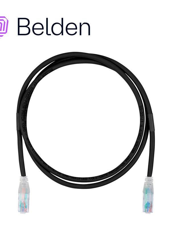Patchcord Utp Cat6 Belden C601100010 Forro Pvc Negro Cmr-riser 4 Pares Calibre Conductor 24 Awg 100% Cobre Uso Interior Partes Relacionadas:conectores Modulares Cat6 Patch Panel Cat6 Longitud 10 Pies 3 Metros