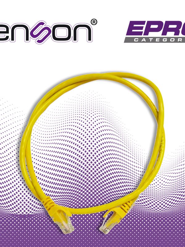 Patchcord Utp Enson P6009y Cat6 90cm Amarillo Serie Epro 100-ii 100 Por Ciento Cobre Para Mejor Identificacion De Soluciones En Racks Y Gabinetes