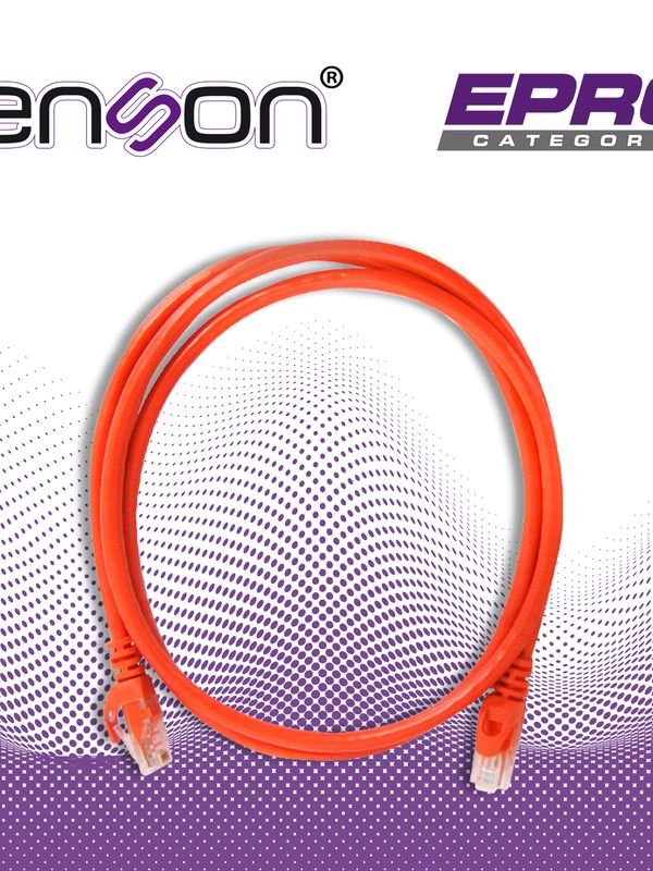 Patchcord Utp Enson P6012o Cat6 120cm Naranja Serie Epro 100-ii 100 Por Ciento Cobre Para Mejor Identificacion De Soluciones En Racks Y Gabinetes
