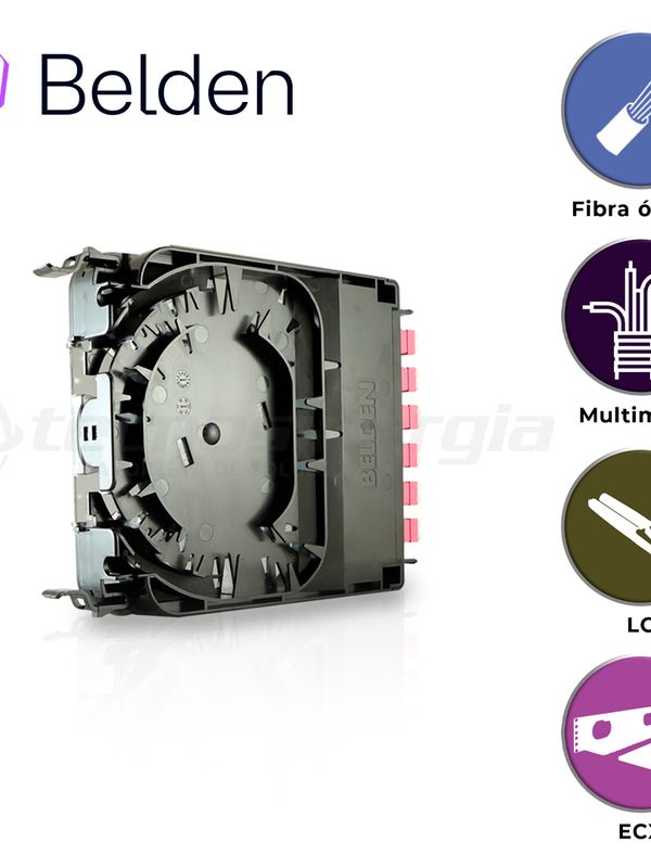 Cassette Fx Ecx Belden Multimodo Fc4x12ldfs / Om4 / Erika Violeta / Lc Duplex / 12 Puertos