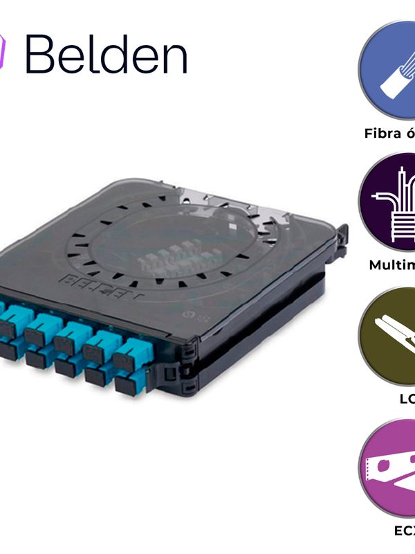 Cassette Fx Ecx Multimodo Belden  Fc3x12ldfs / Om3 / Aqua / Lc Duplex / 12 Puertos