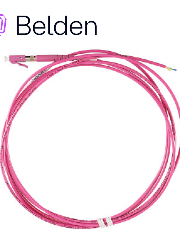 Jumper De Fibra Optica Multimodo Belden Fp4ldld001m/ Interior / Erika Violeta / Om4 / Lc Duplex - Lc Duplex / 50/125 Micras / Ofnr / 1 Metro