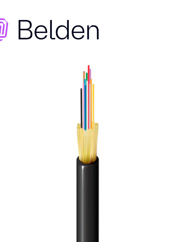 Fibra Optica Belden Fd4d012r9 / Interior/exterior / Negro / Om4 / 12 Hilos / Forro Pvc / Ofnr / Bobina / 1,640 Pies 500 Metros