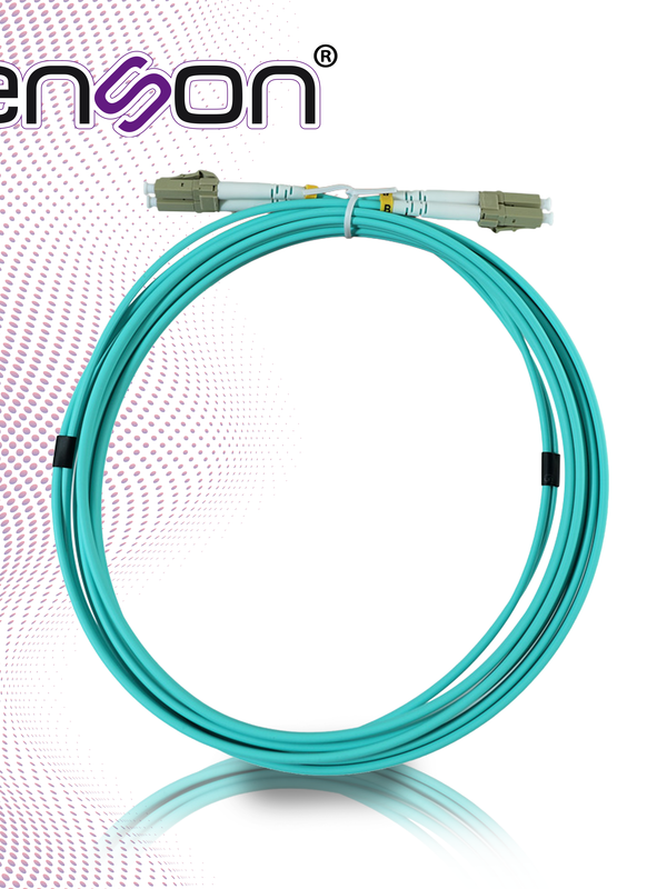 Jumper De Fibra Optica Enson Ens-jump300mm3 Forro Pvc Color Aqua Tipo De Fibra Multimodo Om3 50/125 Micras Conectores Lc Duplex- Lc Duplex Longitud 3 Metros Uso Interior