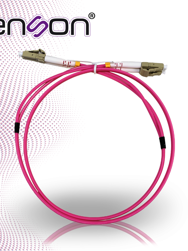Jumper De Fibra Optica Enson Ens-jump060mm4 Forro De Pvc Tipo De Fibra Multimodo Om4 50/125 Micras Conectores Lc Duplex - Lc Duplex Longitud 2 Pie - 60 Cms