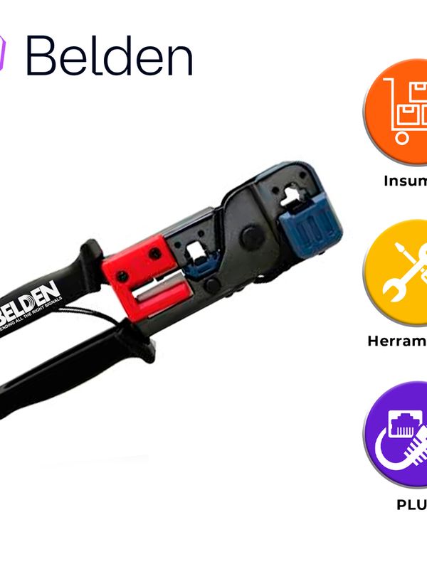 Pinza Para Terminacion De Conectores Plug Rj45/rj11 / Belden / Cprj11-45 / Negro