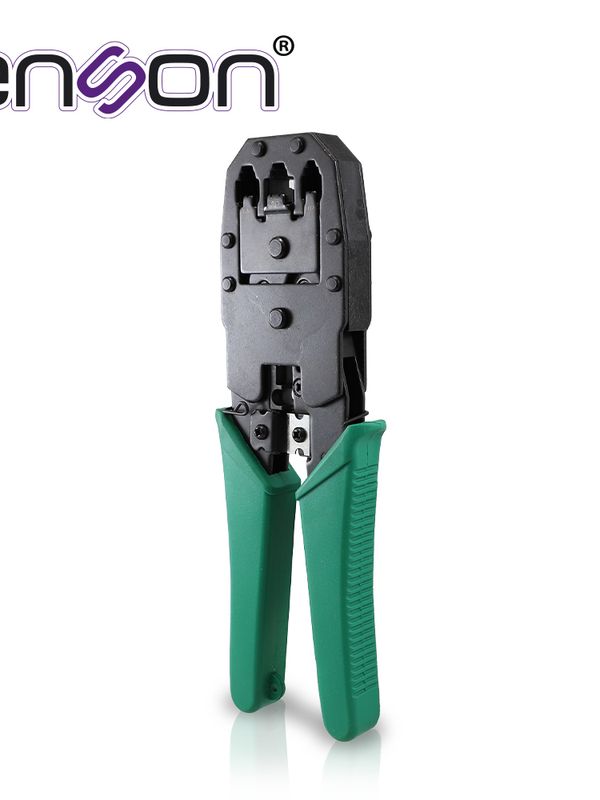 Pinzas Ponchadoras Enson Ens-nt01 Para Rj9 (4 Pines) Rj11 (6 Pines) Y Rj45 (8 Pines) Con Cuchilla De Corte Y Pelado De Cable