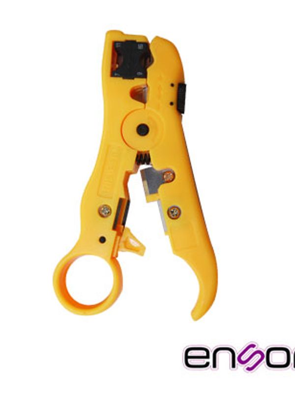 Peladora De Cables Enson Ens-st15 Con Navaja De Corte, Pelado Y Desfundado Para Cables Coaxial,  Utp, Alarma