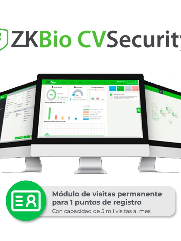 Licencia Bio Cvsecurity Modulo De Visitas Zkteco Zkcv-vis-p1 Para 1 Punto De Registro De Visitantes Con Capacidad De 5 Mil Visitas Al Mes Permanente