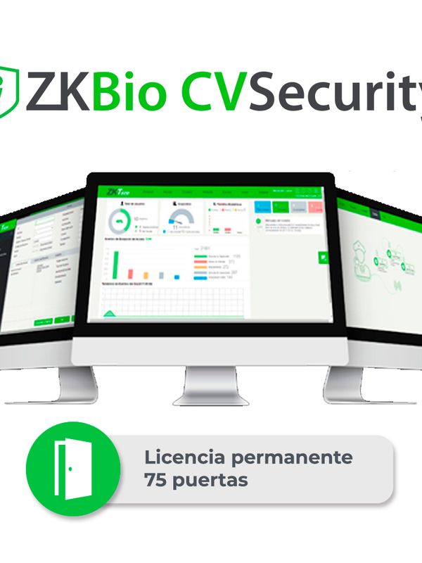 Licencia Bio Cvsecurity Modulo De Asistencia Zkteco Zkcv-ta-p75 Para 75 Puntos De Asistencia Permanente Compatible Con G1,g3