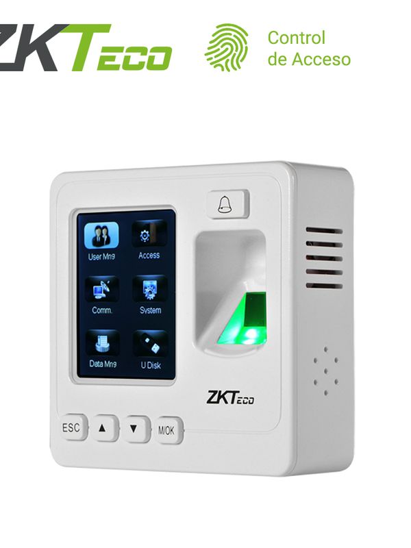 Control De Acceso Basico Y Asistencia Zkteco Sf100/id Biometrico De 1500huellas/5000tarjetas125khz/80,000registros Tcp/ip/rs485/usbhost Compatible Lectora Kr503e