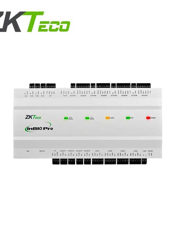 Panel De Control De Acceso Avanzado Zkteco Modelo Inbio260pro Plus Permite  Controlar 2 Puertas Con Capacidad De 100,000 Usuarios, 3,000 Rostros, 100,000 Codigos Qr, 20,000 Huellas, 500,000 Eventos, Comunicacion Tcp/ip Compatible Con Software Zkbio Cv Security