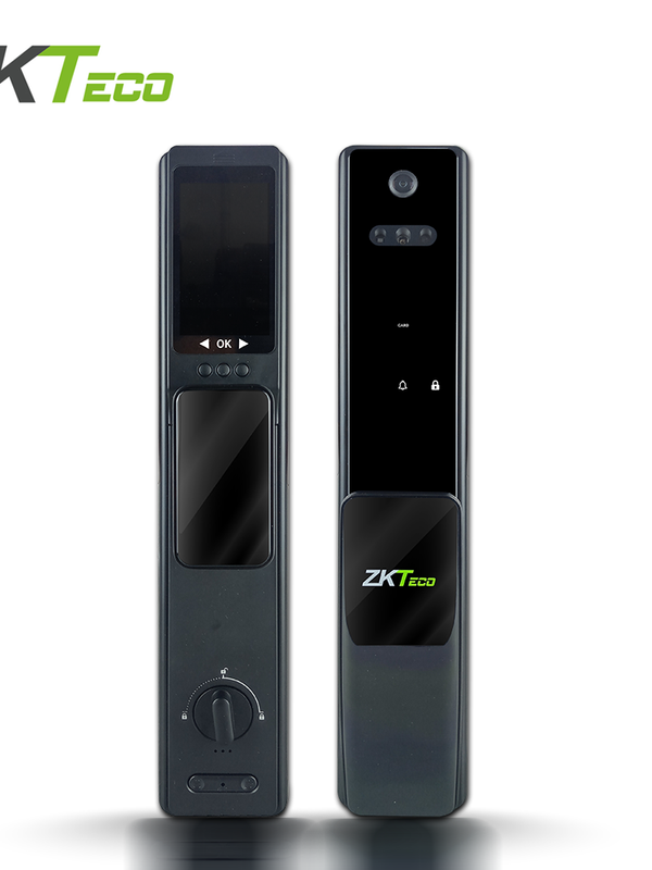 Cerradura Inteligente Hbl400  Zkteco  Con Reconocimiento Facial Multi Verificacion Con Capacidad De 50 Rostros 100 Huellas Digitales 50 Contraseñas Construida En Aluminio Uso En Interiores   Comunicacion  Wifi  Con  App  Zsmart