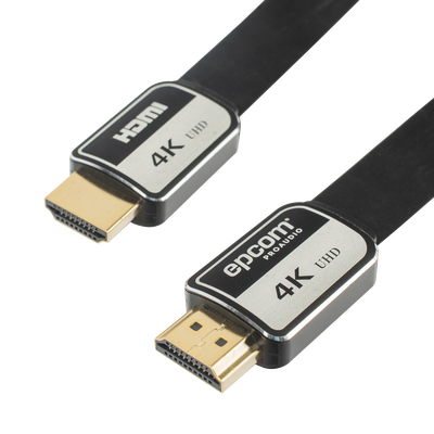 Cable HDMI de 1 Metro (3.28 Pies) | Alta Definición | Versión 2.0 | Alta Velocidad 18Gbps | 4K@60Hz | Conectores Chapados en Oro | Tipo Plano