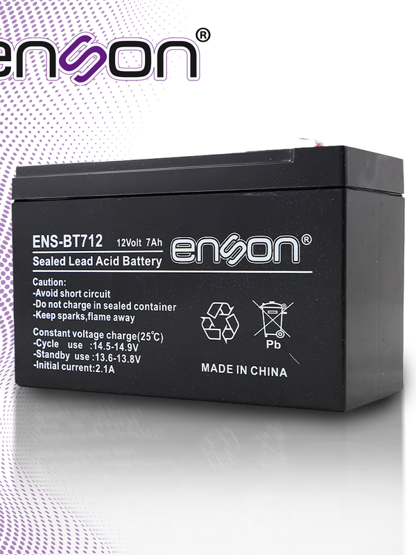 Bateria De Respaldo Enson Ens-bt712 12vdc 7a Base Plomo-acido Para Fuentes De Poder Y Sistemas De Respaldo